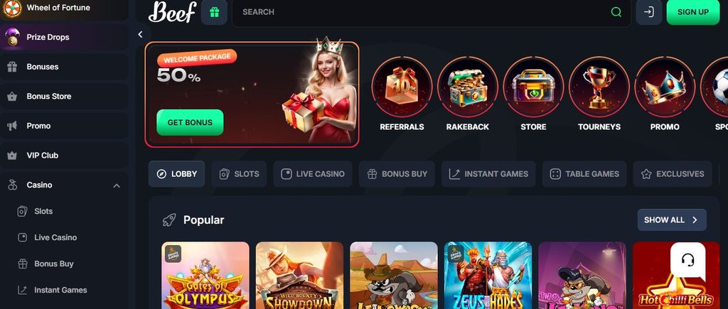 Spotted and dated — Beef Casino: desert reels and shared entry code