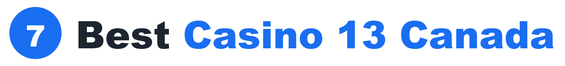 Best Casino 13 Canada